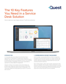 The Ten Key Features You Need in a Service Desk Solution
