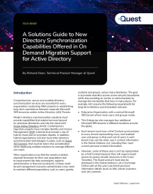 A Guide to AD Migrations and Directory Synchronization