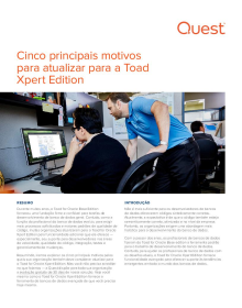 Cinco principais motivos para atualizar para a Toad Xpert Edition