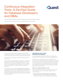 Continuous Integration Tools: A DevOps Guide for Database Developers and DBAs