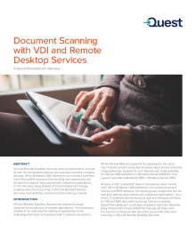 Document Scanning with VDI and Remote Desktop Services: A RemoteScan Interview