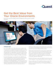 Get the Best Value from Your Oracle Environments