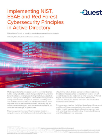 How to implement NIST, ESAE and Red Forest Cybersecurity Principles in Active Directory