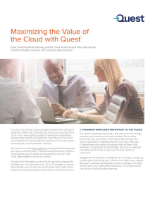 Maximizing the Value of the Cloud with Quest®