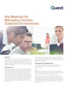 Key Methods for Managing Complex Database Environments