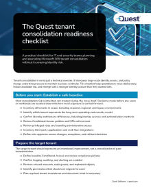 Microsoft 365 Tenant Consolidation Checklist for IT Teams