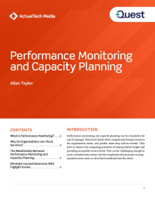 Performance Monitoring and Capacity Planning, Simplified