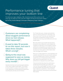 Performance tuning that improves your bottom line