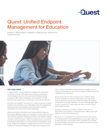 Quest® Unified Endpoint Management for Education