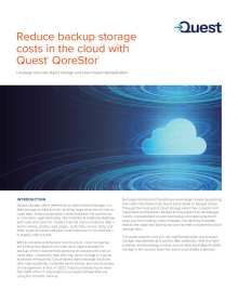 Reduce Backup Storage Costs in the Cloud