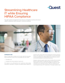 Streamlining Healthcare IT while Ensuring HIPAA Compliance