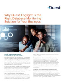 Why Quest Foglight is the Right Database Monitoring Solution for Your Business