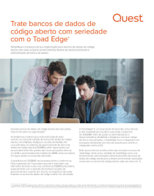 Trate bancos de dados de código aberto com seriedade com o Toad Edge