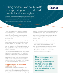 Using SharePlex to Support Your Hybrid and Multi-Cloud Strategies