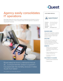 Advantage Waypoint: Mergers accelerate consolidation of IT operations