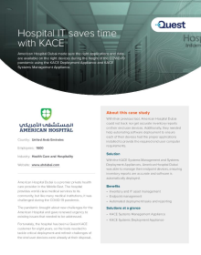 Hospital IT saves time with KACE