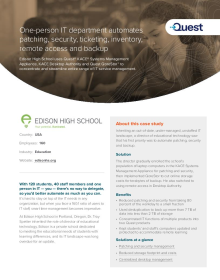 One-person IT department automates patching, security, ticketing, inventory, remote access and backup