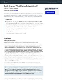 Gartner® Quick Answer: What Makes Data AI-Ready?
